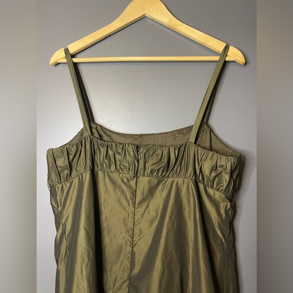 Antonio Melani Olive Green Laser Cut Dress 14 - Picture 7 of 9